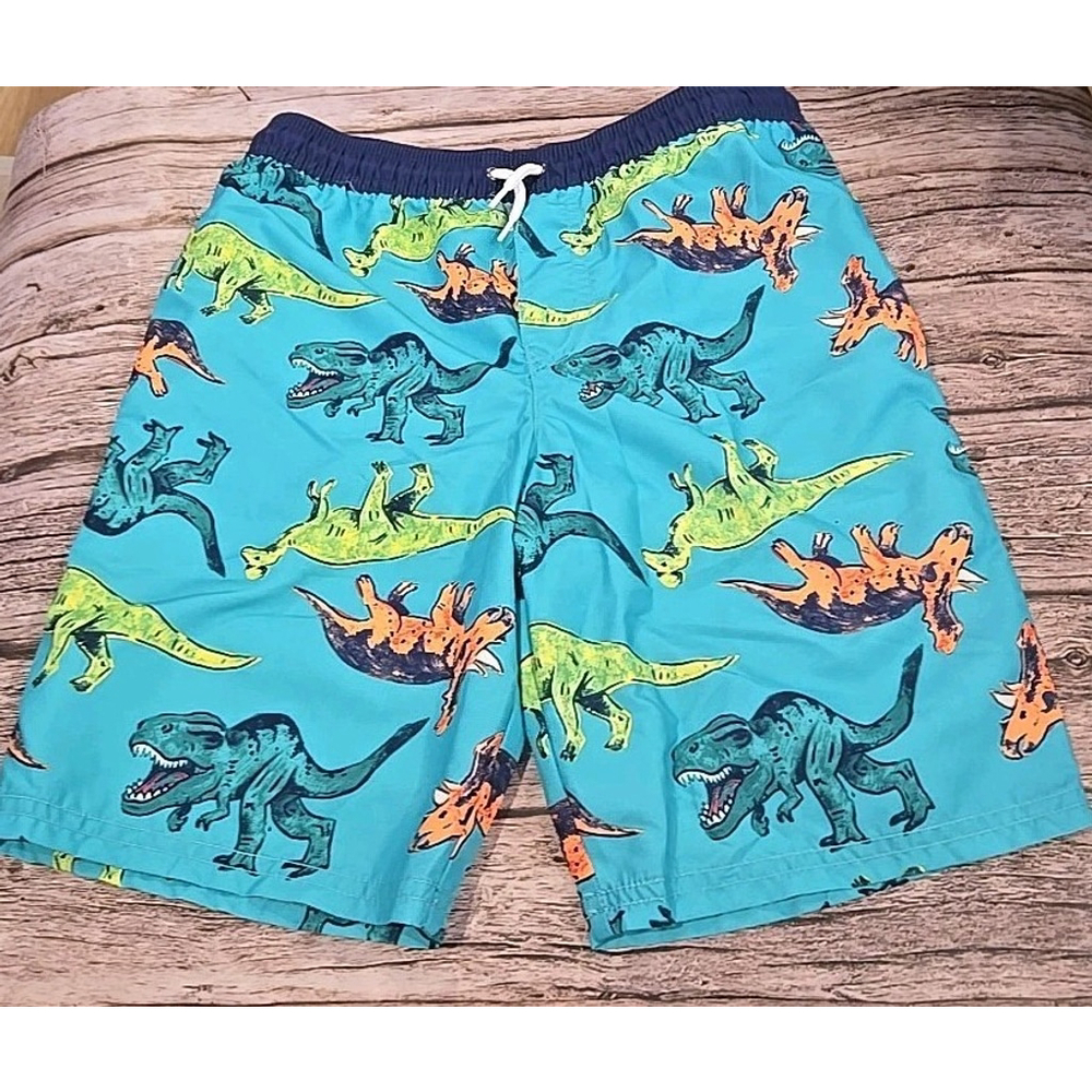 Carter's Boys Swim Trunks Colorful Dinosaur Print Sz 10/10A NWT (211)